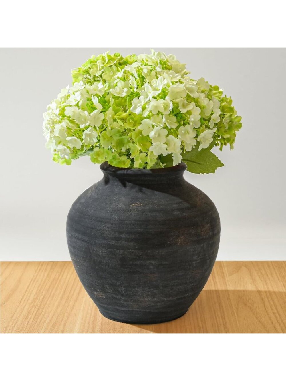 6.2 Inch Bronze Ceramic Flower Vase, Rustic Farmhouse Vintage Boho Home Decor